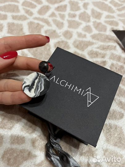 Серьги фарфор, серебро новые в коробочке