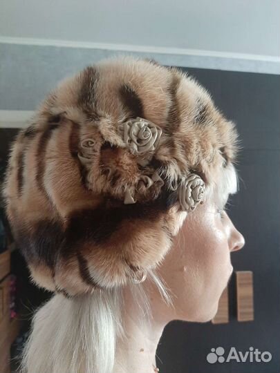 Берет женский норковый