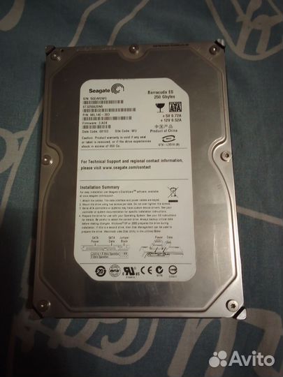 Жесткий диcк Barracuda ES 250 Gbytes