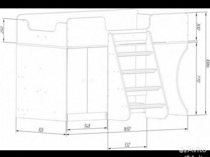 Детская кровать чердак