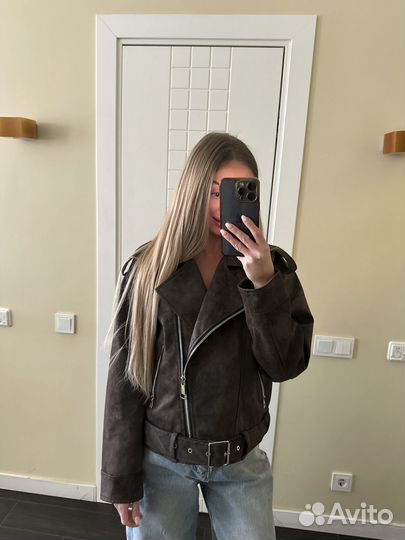 Кожаная куртка из замши