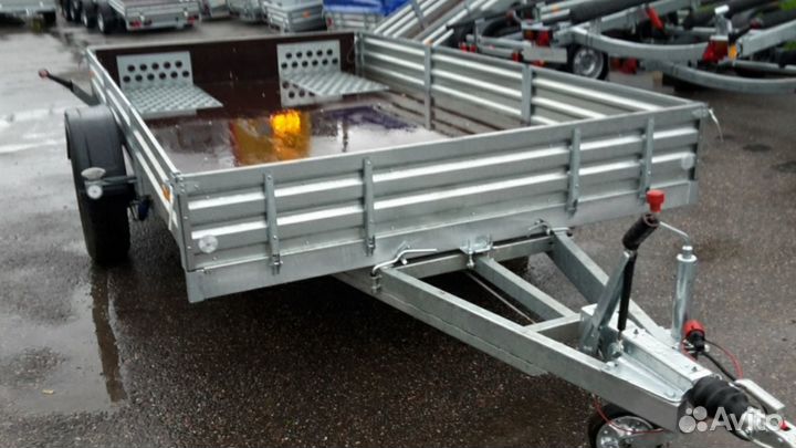 Прицеп с тормозами 345х195 и дополнит. катафотом Ф
