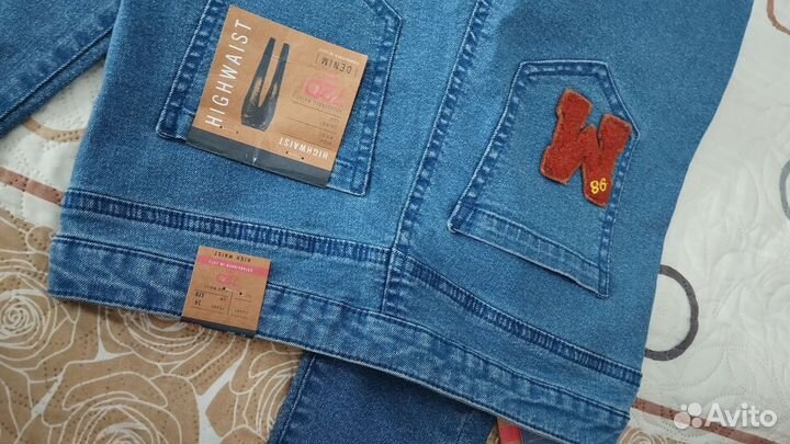 Джинсы резинки для девочки новые,160-170