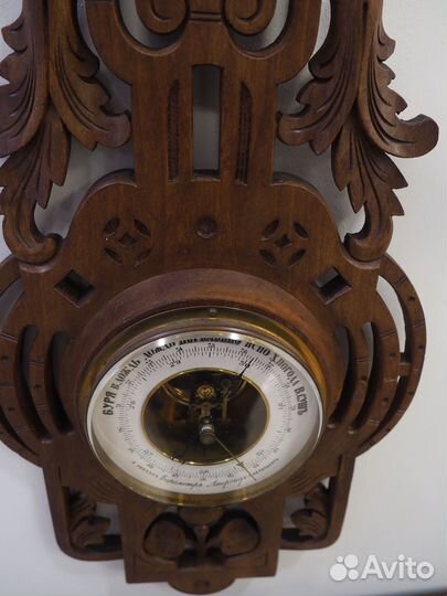Барометр О. Рихтер. Дерево. Резьба. Царская Россия