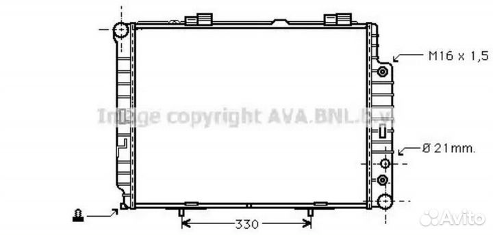 AVA MSA2283 Радиатор mercedes W210 98