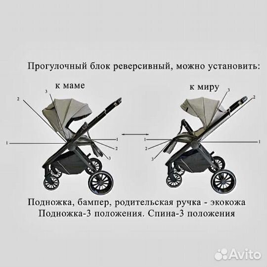 Коляска 3 в 1 новая