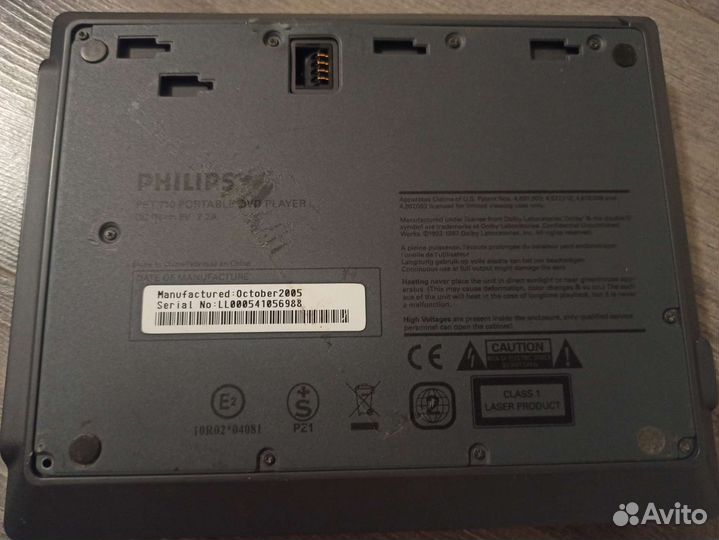 Портативный DVD плеер philips pet 710 на запчасти