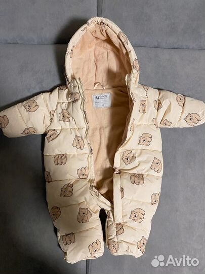 Зимний комбинезон для новорожденных 62