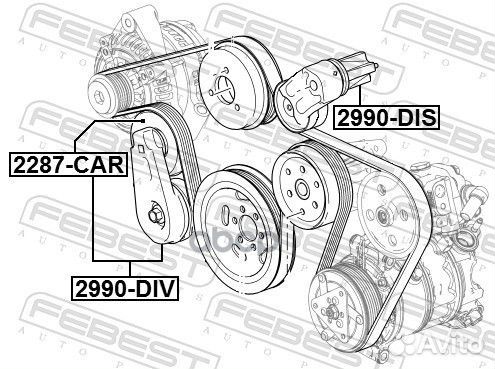 Натяжитель ремня приводного land rover discover