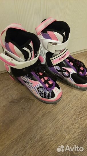 Детские раздвижные ледовые коньки action