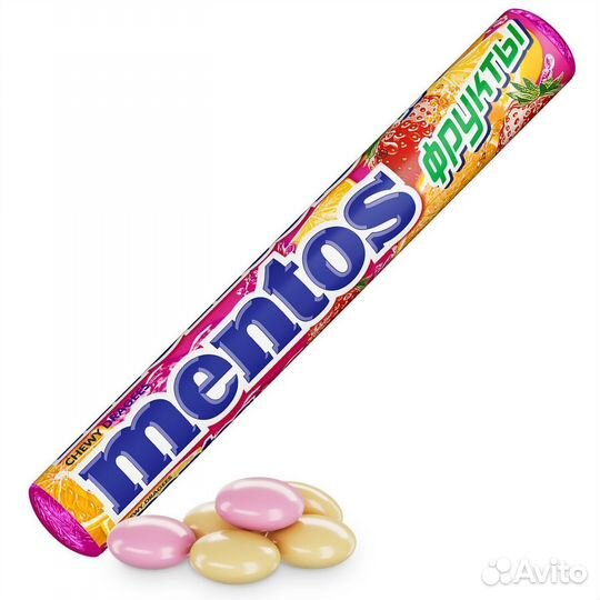 Опт - Жевательные драже Mentos Фрукты 37г