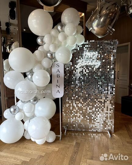 Фотозона из пайеток