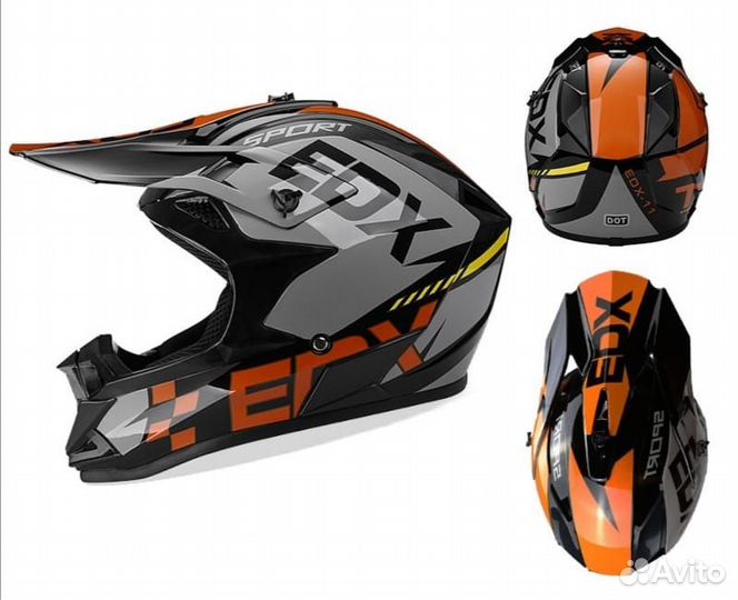 Детский кроссовый шлем (подростковый)