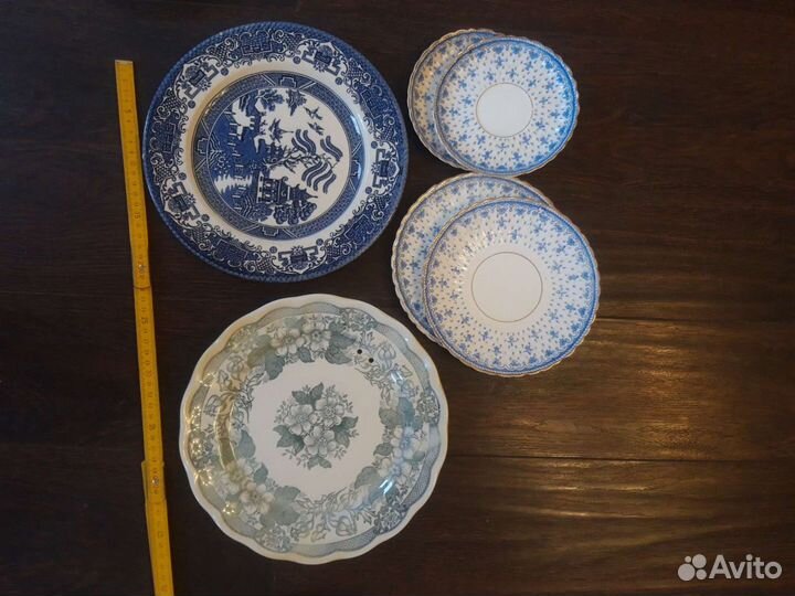 Набор тарелок,вертеп,Англия Винтаж