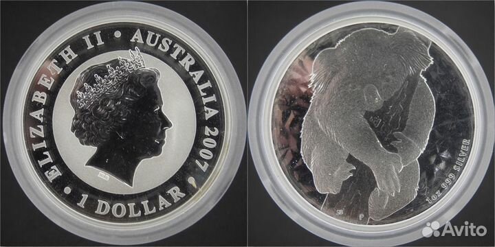 Австралия Коала 2007-2020 гг. 1х1 oz Серебро 999