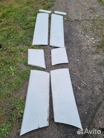 Комплект накладок с хромом пороги Мерседес 124