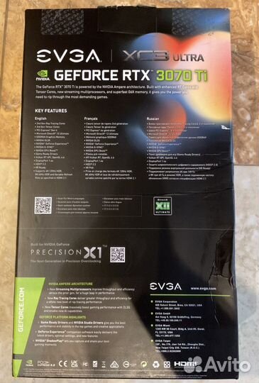 Evga GeForce RTX 3070 Ti новая видеокарта
