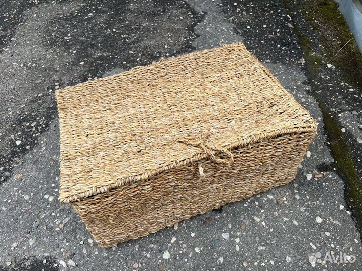 Корзина плетеная с крышкой zara home