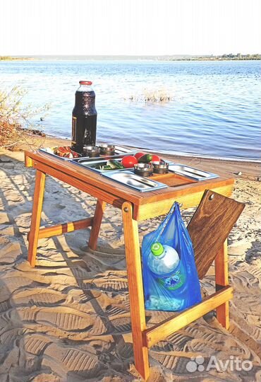 Шашлычный столик с набором посуды