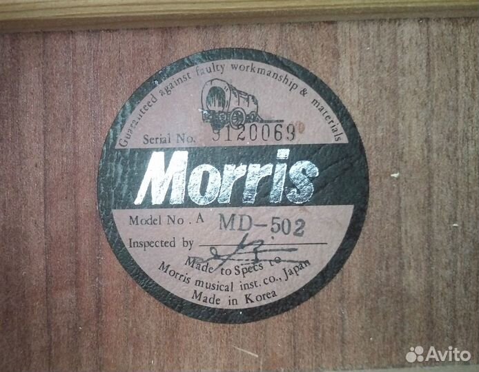 Morris MD-502. Акустическая гитара, Корея