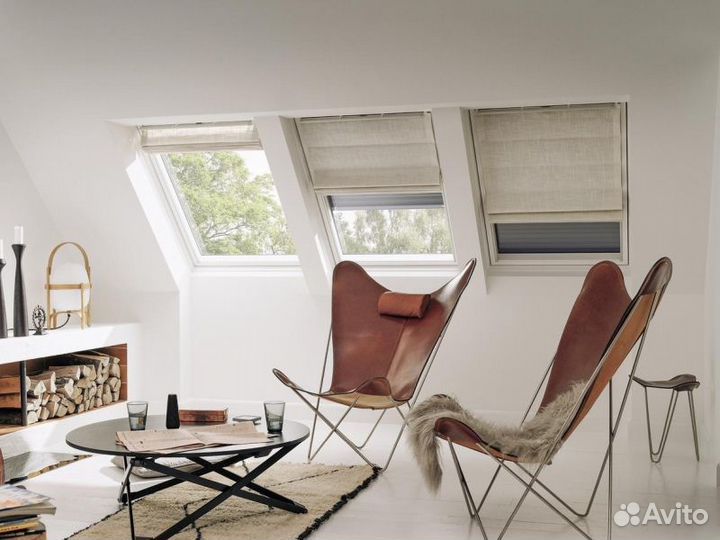 Мансардные римские шторы на заказ