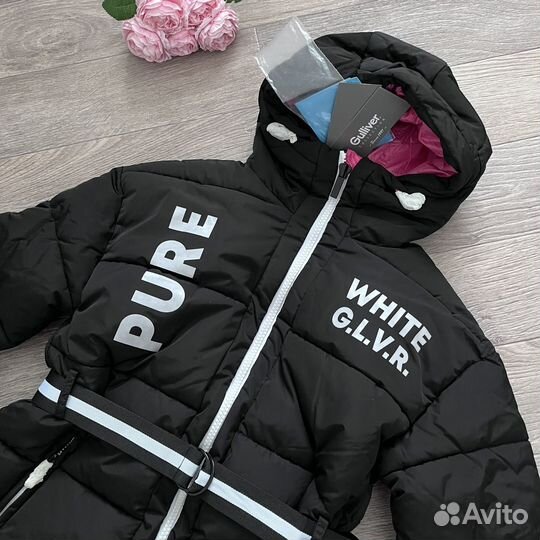 Новый пуховик Guliver, зима, 140см