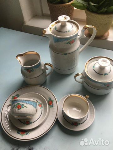 Новый Сервиз кофейный фарфоровый