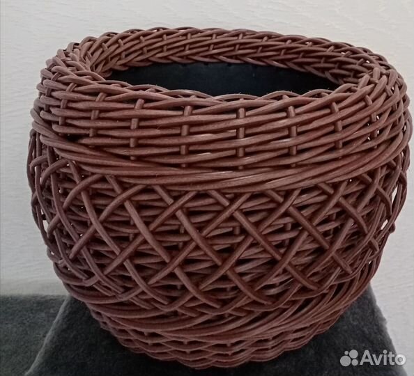 Кашпо для Цветов из ротанга