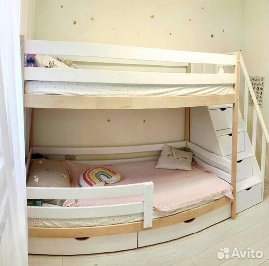 Двухъярусная кровать комбинированная 180х80