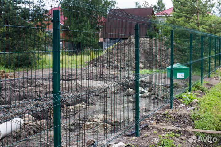 Забор из 3Д Гиттер 4 мм. 1.7 метра под ключ