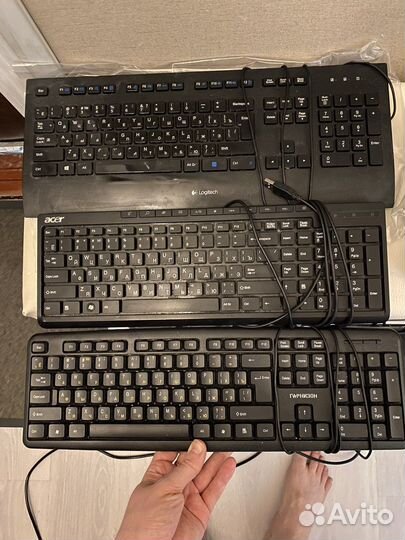 Набор из клавиатур и мышек - logitech, acer, hama