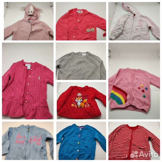 Вещи пакетом для девочки от 0-12 месяцев много