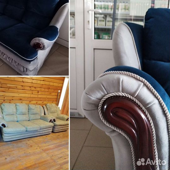 Профессиональная перетяжка мягкой мебели