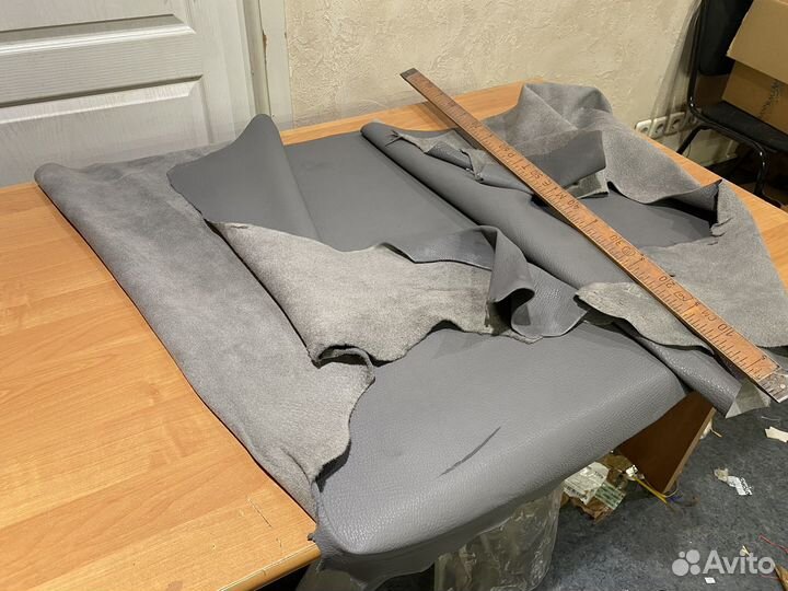 Натуральная кожа крс 1,4 мм цв. серый шкура 181дм2