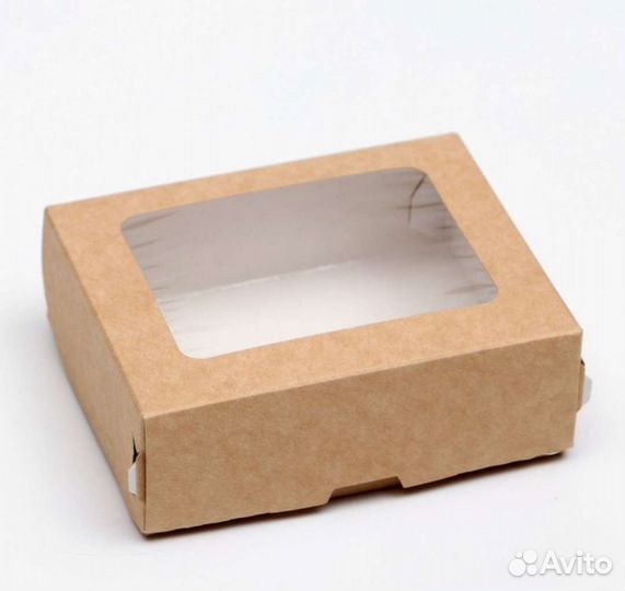 Крафт коробки с окошком