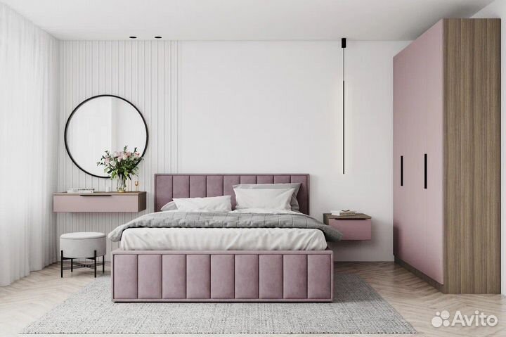 Кровать двуспальная с подьемным механизмом