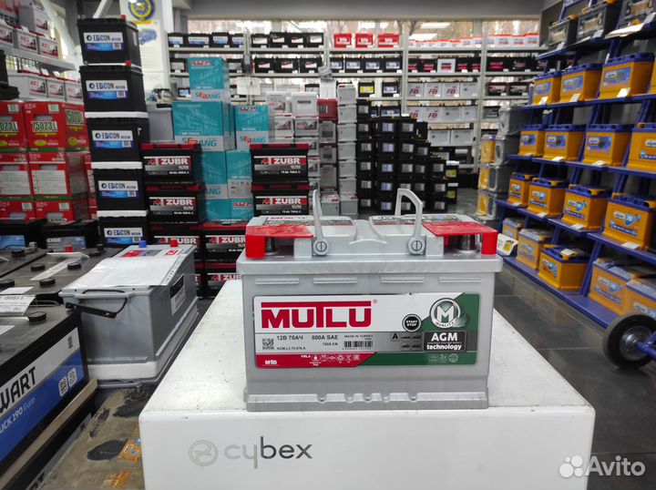 Аккумулятор 70Ач AGM 760A Mutlu start-stop агм