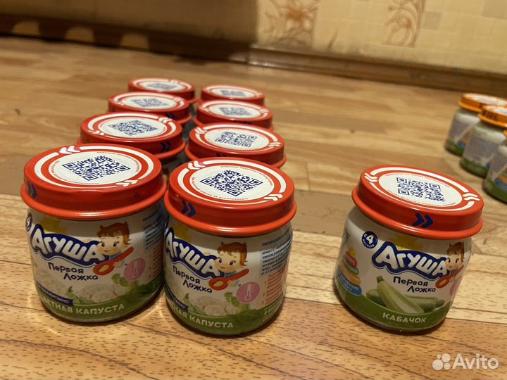 Детское питание пюре агуша