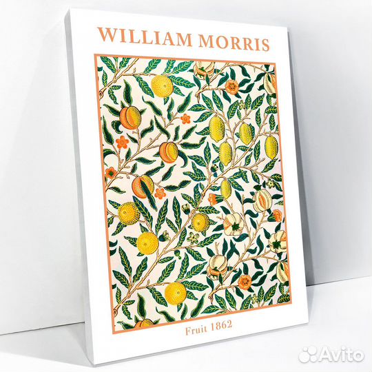 Картина Фрукты Уильям Моррис на холсте