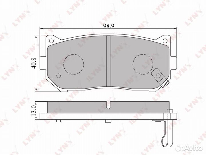 Lynxauto BD-4401 Колодки тормозные KIA spectracare