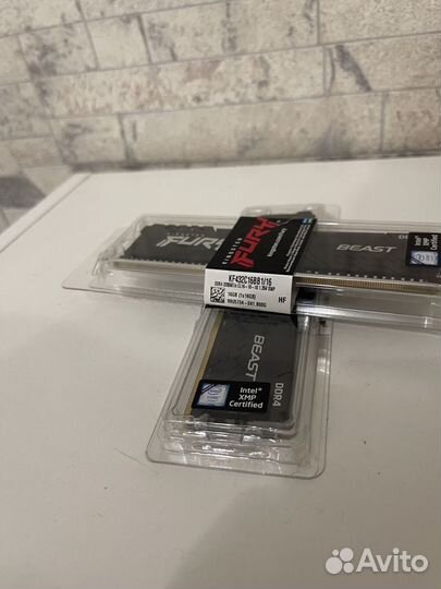 Оперативная память ddr4 fury beast 16gb 3200mhz