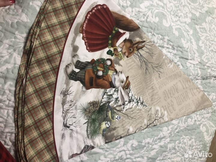 Скатерть новогодняя круглая д 150см