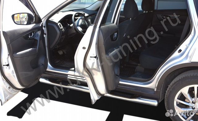 Порог труба с проступью Nissan X-trail 2018