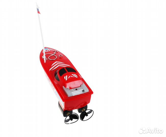 Катер на радиоуправлении красный 1103