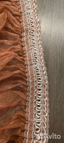 Тюль органза,в max сборке 2,8м.В обычном виде 6м