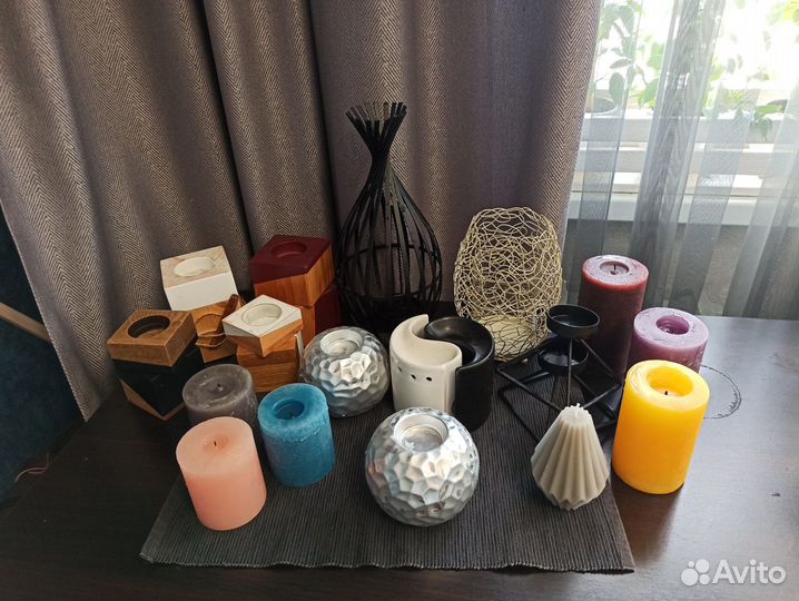 Подсвечник, аромалампа, свечи