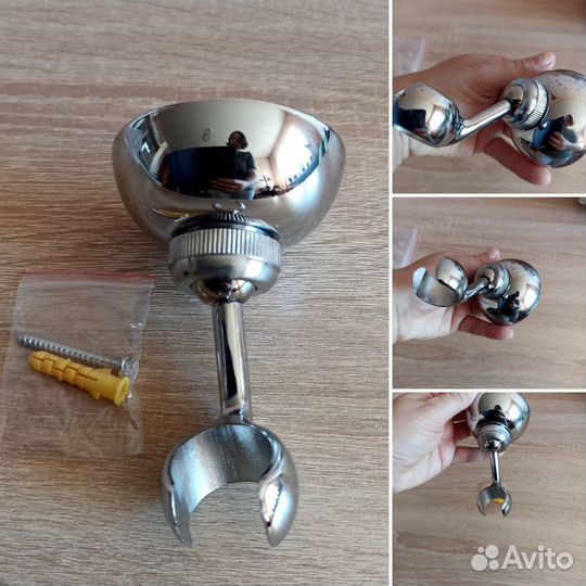 Держатель для лейки душа настенный регулируемый
