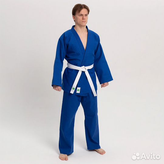 Кимоно для дзюдо синее, рост 140 см