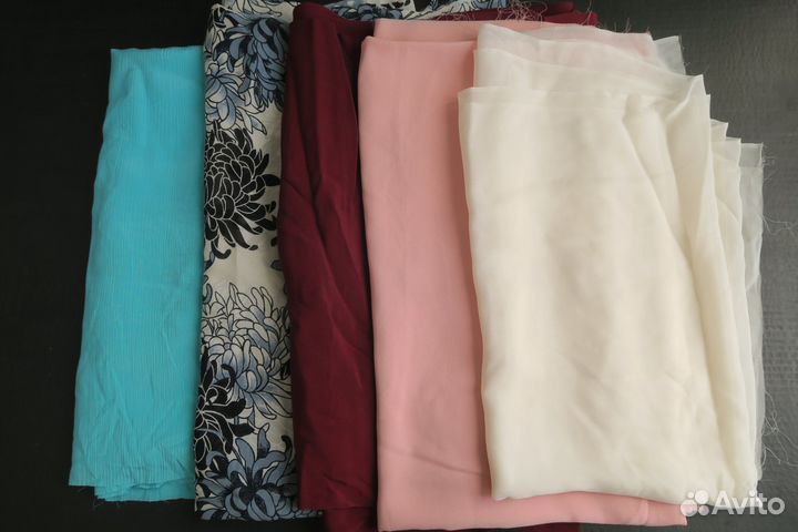 Ткань крепдешин шелк отрез СССР