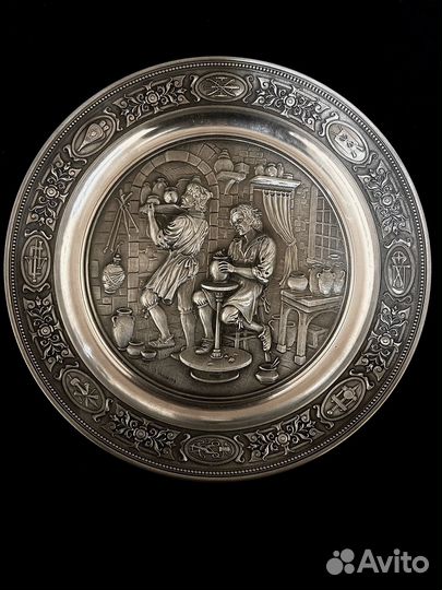 Коллекционная тарелка Zinn 1989 г. Германия